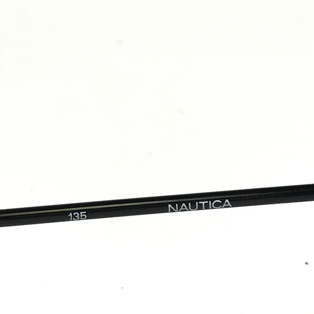 Nautica Eyeglasses Frames N7052 030 Black Gray Round Half Rim 46-20-135
